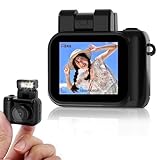 Kleine Digitalkamera, 1080P HD-Videokamera mit 1,44-Zoll-Bildschirm, 160°-Weitwinkelobjektiv, 6 Filter, Kompakte Taschenkamera mit Handschlaufen-Schlüsselanhänger, für (Keine