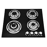Gas Stove mit Automatischer Flammenschutz Gaskocher 4 Flammig Einbau oder Freistehend Outdoor Gaskocher