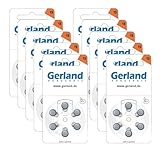 Gerland Hörgerätebatterie 13 orange (PR48) - 60 Stück (10x 6er Blister) - quecksilberfrei -