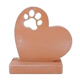 Jiawu Hundegrabstein, Herzförmige Harzskulptur für den Garten Im Freien, Gedenkstein, Beileidsgeschenk für Haustierbesitzer, 7,1 X 5,8 X 2,8 Zoll