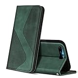 ZONNAVI Hülle für Huawei P10, PU Leder Handyhülle mit Kartenfächer und Standfunktion, Lederhülle Flip Wallet Case Schutzhülle für Huawei P10 (Grün)