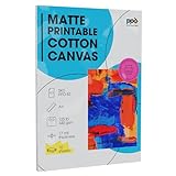 PPD A4 x 10 Blatt Inkjet Canvas Bedruckbares Fotopapier 340g Weiss, Matt, 100% Baumwolle PPD-83-10