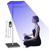 Tragbare Bräunungslampe mit versenkbarem Sockel – 50W Sonnenlampe für Gesicht & Körper, 126 LEDs, 460nm + 490nm Blaulichttherapie, leichter Gesichtsbräuner und Solarium für Zuhause