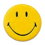 Mono Quick Smiley Weich - Aufnäher, Bügelbild, Aufbügler, Applikationen, Patches, Flicken, zum aufbügeln, Größe: 5 x 4,6 cm