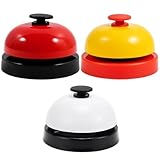 Dnhiyt Tischklingel 3er Set - Hundeklingel & Katzenklingel aus Metall für Training, Klare Glocke für Hundeerziehung & Katzentraining, Handliche Tischglocken