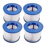 woejgo Spa Filterkartuschen - Spa Filterkartusche für Whirlpool Filter Mit Gewinde,75 * 100 mm filterkartusch Pool Filter für Clever Spa Filter. (Blue-4pcs)