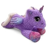 Landahl & Baumann PlüschEinhorn 40 cm – Kuscheltier Rosa Einhorn, Weiches Stofftier für Kinder, Geschenkidee (Lila)