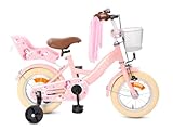 SJOEF Dolly Kinderfahrrad 14 Zoll | Kinder Fahrrad für Mädchen/Jugend | Ab 2-6 Jahren | 12-16 Zoll | inklusive Stützräder (Rosa)
