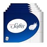 Softis 4-lagiges Toilettenpapier | 45 Rollen-Packung (5 x 9 Einzelpackungen) | 100 Blatt pro Rolle | Einzigartiges Softkammer-System | Recyclebare Verpackung | FSC®-zertifiziertes Papier