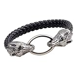 Javoryxh Trendiges Metall Wolfskopf Schmuckarmband Tragbare Designs Robustes Outdoor Zubehör Für Geschenke Metallarmband Unisex