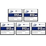 Dogfish Compact Flash Karte 512MB 5PACK Hochleistungsfähige Industrie CF Speicherkarte mit SLC NAND Flash für Industriecomputer, CNC Maschinen, alte Kameras