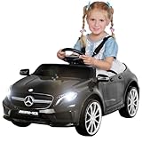 Actionbikes Kinder Elektroauto Mercedes Benz Amg GLA45 | Lizenziert - 2,4 Ghz Fernbedienung - Softstart - Bremsautomatik - SD-Karte - USB - MP3 - Elektro Auto für Kinder ab 3 Jahre (GLA45 Schwarz)