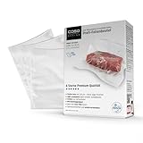 CASO 6 Sterne Profi-Folienbeutel 20x30 cm, 50 Beutel, Vakuumierbeutel für alle Vakuumierer, stark und reißfest ca.150 μm, Vakuumbeutel Lebensmittel Vakuumiergerät, BPA-frei