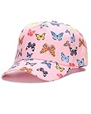 TPZORJX Mädchen Baseballkappe Verstellbarer Kinder Trucker Cap Baumwolle Mädchen Baseball Mütze Sonnenhut, Schmetterlingsmuster, Böhmisch, Style B, 52 cm - 54 cm