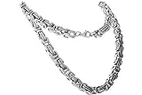 FILANGO Chirurgenstahl Königskette | silberfarben | Karabinerverschluss | Mode Schmuck Kette