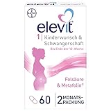 Elevit 1 - Schwangerschaftsvitamine zur Unterstützung von Kinderwunsch und Kindesentwicklung und Kindesentwicklung - mit Folsäure, Metafolin und wichtigen Vitaminen - 1x60 Tabletten