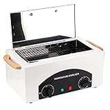 Elektrischer Hochtemperatur Nagelkunststerilisator, 300W Trockenhitze Sterilisator Temperatur Einstellbar Hochtemperatur Desinfektion, für Fußpflege Nagelwerkzeuge Sterilisationsgerät