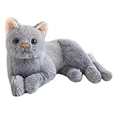 Wukesify Katze Kuscheltiere Realistisch,Simulation Katze Plüschpuppe Spielzeug - Kätzchen, 30,5 cm, Plüsch-Katze, gefüllte Puppe, weich, Dekokissen, Dekoration, Festival-Geschenke