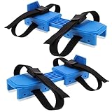 GLEAVI Verstellbare Eislaufschuhe mit Doppelkufen Schlittschuhe für Outdoor Eislaufen und Skifahren mit Schnallenverschluss und Schutzfunktion