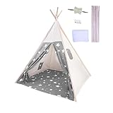 Tipi Zelt für Kinder,Drinnen Tipi Spielzelt für Kinder,Tipi Kinderzelt Kinderzelt für drinnen,Kindertipi Spielzelt,Spielzelt Kinder,Kinderzelt Spielhaus Kinder für Drinnen Draussen E