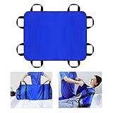 LOSCHEN Transferboard für Patientenlifter ，Patiententransferbrett mit acht Griffen, passend für übergewichtige Menschen,ältere Menschen und Patienten, die übertragen werden müssen (Blau 100 * 120cm)