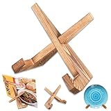 Kochbuchhalter, Holzfarbe Buchständer Holz, Retro Stil Rezepthalter für Küche, Buch Halterung, Rezept Display Rack, Kochbuchständer aus Holz, Zum Ausstellen von Büchern, Bilderrahmen, Getreide