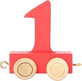 Buchstabenzug | Geburtstags Zahlen und Waggon mit Kerzenhalter | Holzeisenbahn | EbyReo? Namenszug aus Holz | personalisierbar | Geburtstag oder als Deko f?r den Geburtstagstisch (01 Zahl 1)