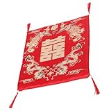 PEPLAYTAL Ergonomisches Chinesisches Sitzkissen Drachen Motiv Vielseitiges Stuhlkissen für Büro Esszimmer und Zeremonien Atmungsaktiv rutschfest Geeignet als Knieschutz und Sitzauflage