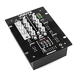 Vonyx STM-2300 - DJ Mischpult mit MP3-Player, USB-Anschluss, 2-Kanal DJ Mixer, Battlemixer, Audio Mischpult, 2 Channel Audio-Mixer, Mikrofon Anschluss, Talkover, DJ Mischer mit Crossfader