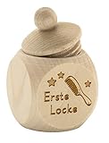 Spruchreif · Milchzahndose aus Holz mit Schraubdeckel und Gravur · Kinder Holzdose für erste Locke zur Aufbewahrung · Geschenke zur Geburt · Baby Geschenke