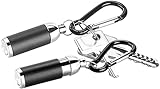 PEARL Schlüssellampe: 2er-Set fokussierbare Mini-Taschenlampen mit Schlüsselanhänger (Mini Lampe, LED Mini Taschenlampe, Schlüssellicht)