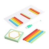 KOMBIUDA 1 Satz Puzzle-Gebäude Mathe- für zählen Stock Kinderspielzeug holzspielzeug frühkindliche aufklärung Zählstäbe Mathe-Lehrmittel Stangen zählen hölzern