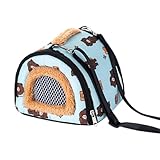 Transportbox für kleine Tiere: warm bei kaltem Wetter, tragbar für Haustiere, Transportbox mit atmungsaktivem Netzfenster | sicherer und bequemer Transport P