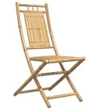 Tidyard Gartenstühle 6 STK.Garten Essstuhl Terrassenstuhl Balkonstuhl Garten Essstühle Gartenmöbel Campingsessel für Garten,Terrasse,Esszimmer Klappbar 46x66x99 cm Bambus