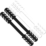 mumbi Maskenhalter Ohrenschoner für Mundschutz Masken Halter, aus Silikon, weiß, Schwarz/Weiss, 4 stück