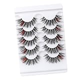 GALPADA 5 Paare Dichte Falsche Wimpern Natürliches Volumen Langanhaltend Wiederverwendbar für Damen Partys Alltag Make up