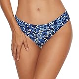 Bikini-Hose mit frechen Pailletten, Mitternachts-Design, hoch geschnitten, volle Abdeckung, für Damen, Teenager, Mädchen, für Schwimmbad, Pailletten-Design, L