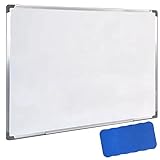 Retoo Magnetisches Whiteboard 60x45 cm mit 3 magnete, 2 Schwarz Marker und Trocken Abwischbar, mit stabilem Aluminiumrahmen und Zubehörschale, für Büro Schule Haushalt, Magnettafel, inklusive Gabboard
