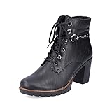 Rieker Damen Schnürstiefeletten Y2533, Frauen Stiefeletten,uebergangsschuhe,uebergangsstiefel,schnürboots,übergangsschuhe,schwarz (00),40 EU / 6.5 UK