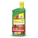 Neudorff Azet Tomaten- und GemüseDünger - 100% natürlicher Bio Dünger für aromatische Tomaten und Gemüse in Balkonkasten, Kübel und Beet, 1 Liter