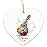 Keramik Ornaments Balalaika Hängende Ornament Deko Weihnachtsbaumschmuck Multicolor Weihnachtsschmuck Für Weihnachtsbaum Party Hausdeko 7.3 cm
