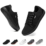 Barfußschuhe Herren Damen Barfussschuhe Weit Zehenschuhe Minimalistische Unisex Traillaufschuhe Walkingschuhe Fitnessschuhe Laufschuhe Schwarz EU40