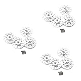 Tacell 12 StüCke Metall Bremse Scheibe Felgen Kasten Metall Hex Adapter 12mm für 1/10 D4 On-Road Racing RC Auto Teile,Silber