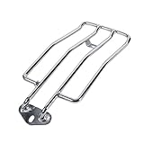 Qiilu Motorrad Gepäckträger - Solo Sitz Hinten Gepäckträger Unterstützung Regal Für XL883 1200 Silber