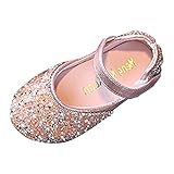 Boots Silber Tanzschuhe Kleid Show Prinzessin Schuhe Runde Zehe Perle Strass Pailletten Schneestiefel 26 (Pink, 31 Little Child)