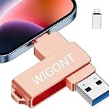 WIGONT USB Stick 64 GB, USB Stick für lphone Speicherstick um Mehr Fotos und Videos zu Sparen,Kompatibel mit i0S/pad/Android. Speicherstick für lphone ist Keine App Erforderlich.