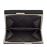 BRAUN BÜFFEL Damen Geldbörse aus echtem Leder Golf 2.0 - Bügelbörse für Frauen - 8 Kartenfächer - Schwarz