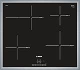 Bosch PIF645BB1E Serie 4 Induktionskochfeld (autark), 60 cm breit, Bräterzone für großes Kochgeschirr, PowerBoost schnelleres Kochen, TouchSelect Bedienung, ReStart & QuickStart, Kindersicherung