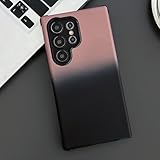 FORLUZ Farbverlauf-Handyhülle aus weichem Silikon, stoßfest, Linsenschutz, für Samsung S24 Ultra S23 S24 Plus, Bumper Candy Cases Cover, Pink Schwarz, für Samsung S23Ultra