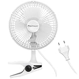 Pro Breeze Mini Ventilator mit Clip - 15 cm Durchmesser, 2 Geschwindigkeitsstufen, starke + stabile Klammer - Ideal als Tischventilator im Büro am Schreibtisch oder Zuhause im Schlafzimmer